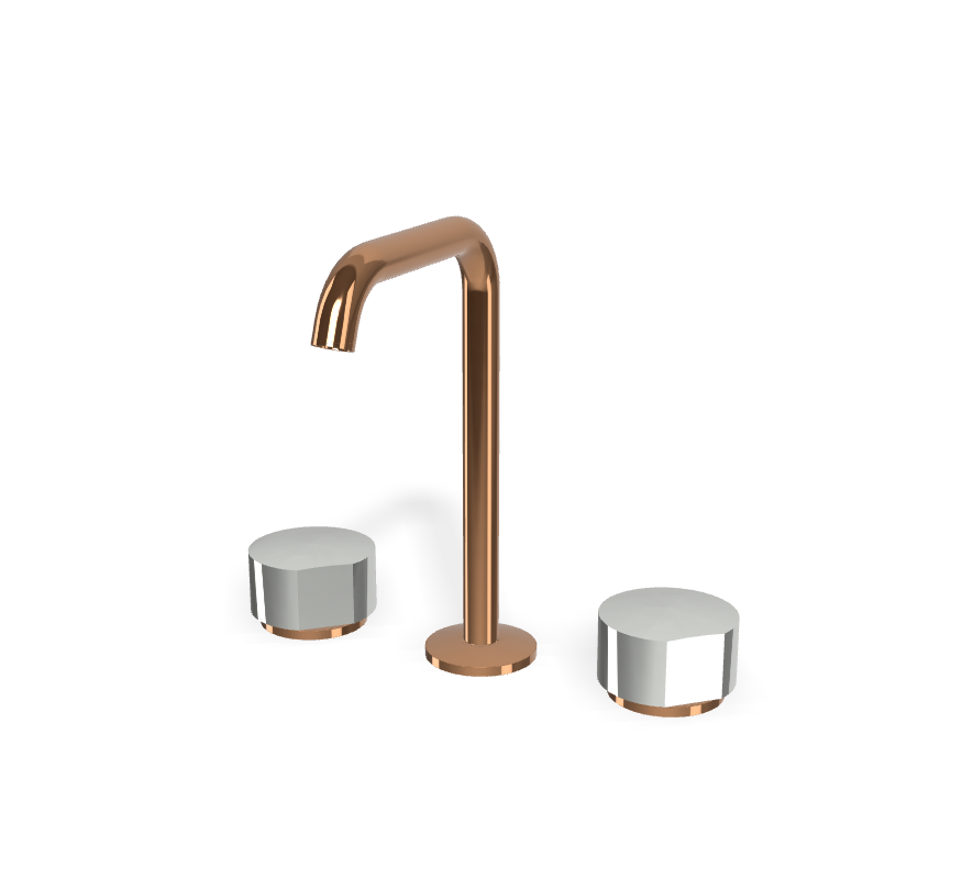 Vòi chậu 3 lỗ nóng lạnh, hiệu FIMA, dòng So, màu AMBER BRONZE, F3191BZL
