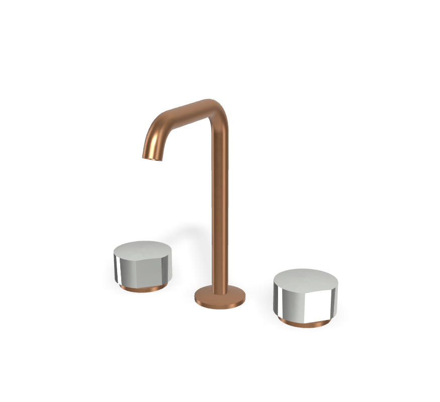 Vòi chậu 3 lỗ nóng lạnh, hiệu FIMA, dòng So, màu WHITE MATT, F3191CBS