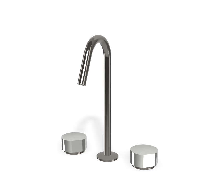 Vòi chậu 3 lỗ nóng lạnh, hiệu FIMA, dòng So, màu BLACK CHROME,F3191CCN