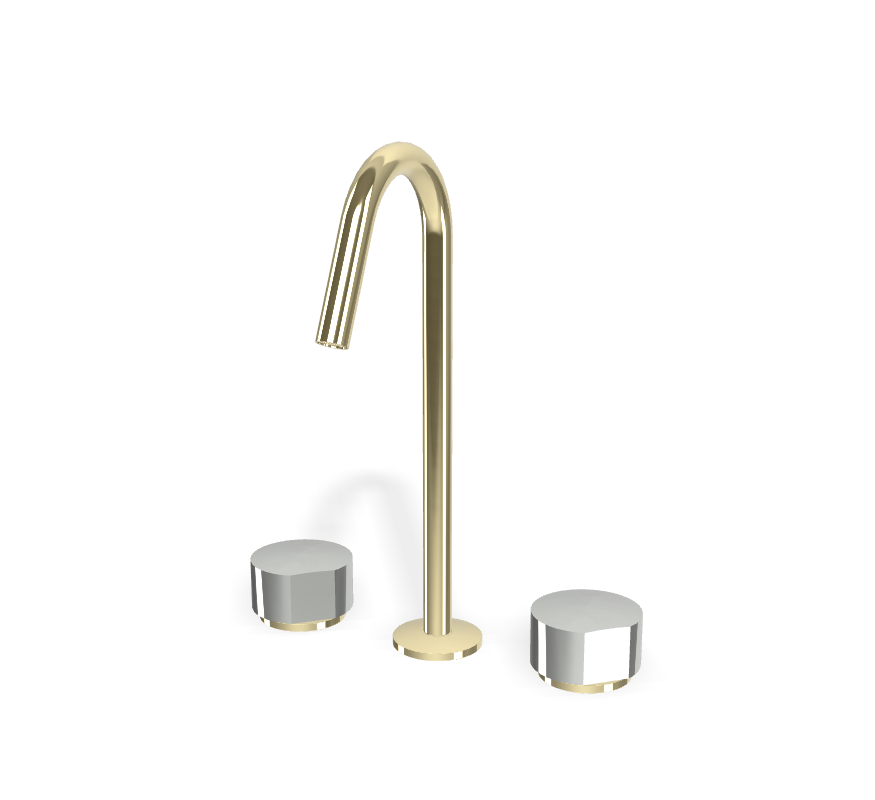 Vòi chậu 3 lỗ nóng lạnh, hiệu FIMA, dòng So, màu CHAMPAGNE, F3191CHL