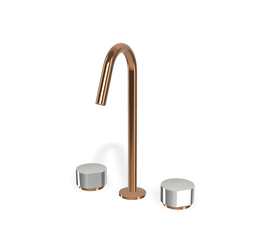 Vòi chậu 3 lỗ nóng lạnh, hiệu FIMA, dòng So, màu AMBER BRONZE, F3191CZL