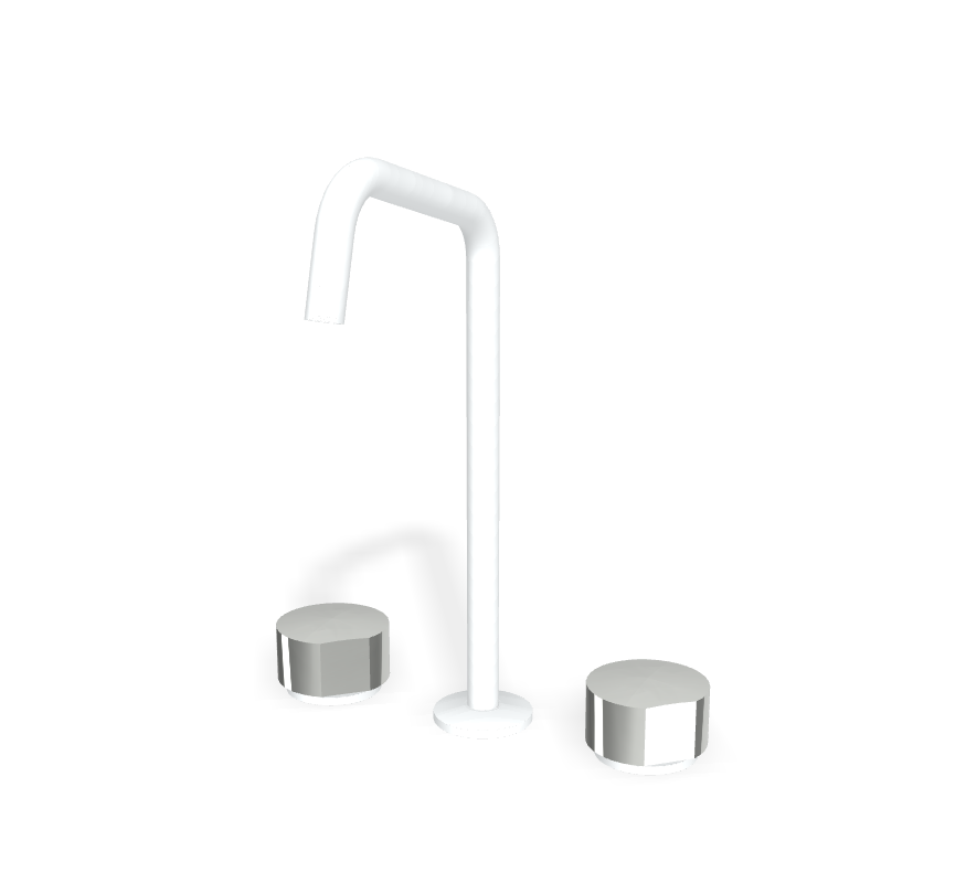 Vòi chậu 3 lỗ nóng lạnh, hiệu FIMA, dòng So, màu WHITE MATT, F3191DBS