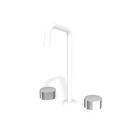 Vòi chậu 3 lỗ nóng lạnh, hiệu FIMA, dòng So, màu WHITE MATT, F3191DBS