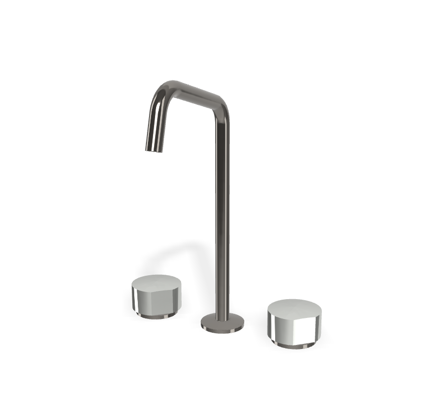 Vòi chậu 3 lỗ nóng lạnh, hiệu FIMA, dòng So, màu BLACK CHROME, F3191DCN