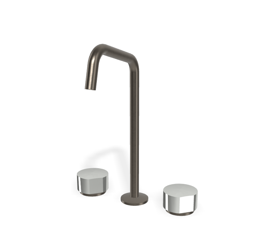 Vòi chậu 3 lỗ nóng lạnh, hiệu FIMA, dòng So, màu BRUSHED BLACK CHROME, F3191DCS