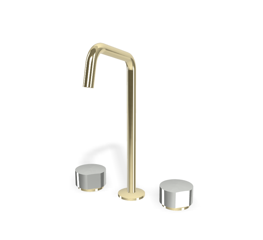 Vòi chậu 3 lỗ nóng lạnh, hiệu FIMA, dòng So, màu CHAMPAGNE, F3191DHL