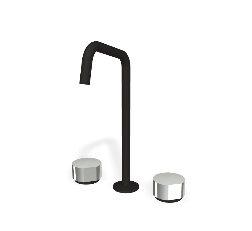 Vòi chậu 3 lỗ nóng lạnh, hiệu FIMA, dòng So, màu BLACK MATT, F3191DNS