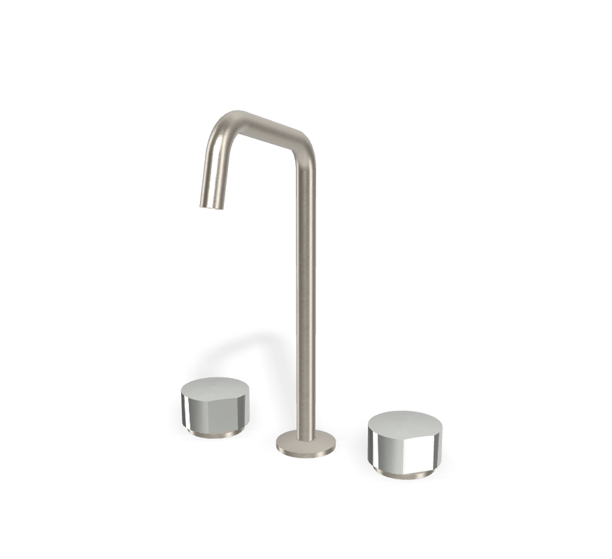 Vòi chậu 3 lỗ nóng lạnh, hiệu FIMA, dòng So, màu BRUSHED NICKEL, F3191DSN
