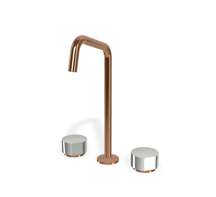 Vòi chậu 3 lỗ nóng lạnh, hiệu FIMA, dòng So, màu AMBER BRONZE, F3191DZL