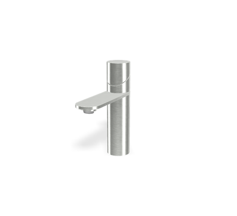 Vòi chậu thấp gồm xả nhấn, hiệu FIMA, dòng SLIDE, màu INOX, chất liệu Thép không gỉ