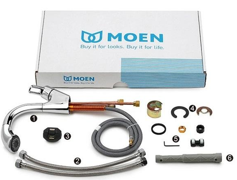 Vòi chậu nóng lạnh rút dây, có thể làm vòi gội đầu Moen - GN89122BL