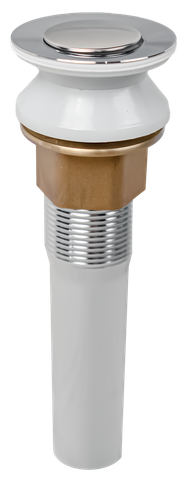 Nhấn xả lavabo có xả tràn, màu Chrome, chất liệu Đồng, hiệu Trevi HJ830.