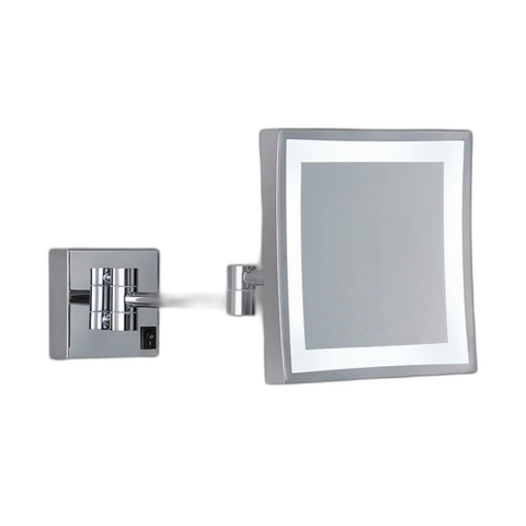 Gương cạo râu led có khung , màu chrome, chất liệu Thép không gỉ, hiệu Trevi KBG01L.