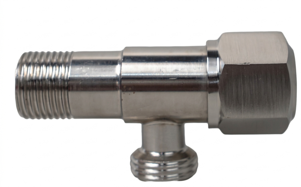 Van khóa chữ F, màu steel, chất liệu thép, hiệu Trevi KBVG01