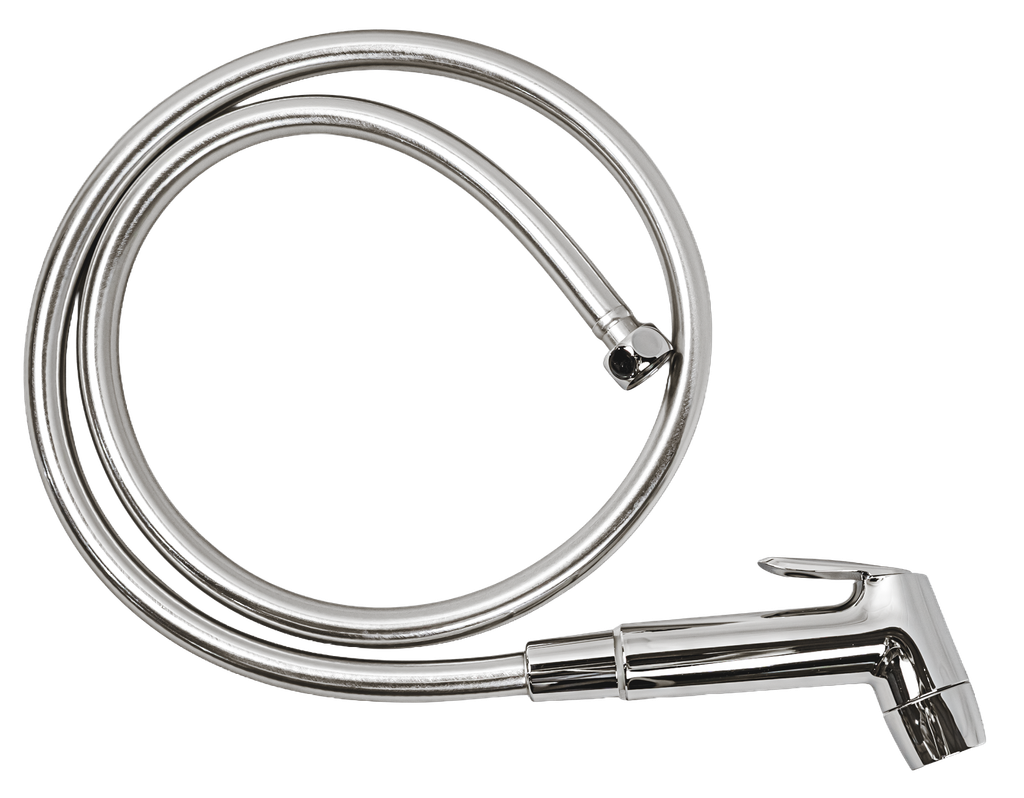 Dây xịt( dây trơn), màu Chrome, chất liệu nhựa, hiệu Trevi KBX02AC.