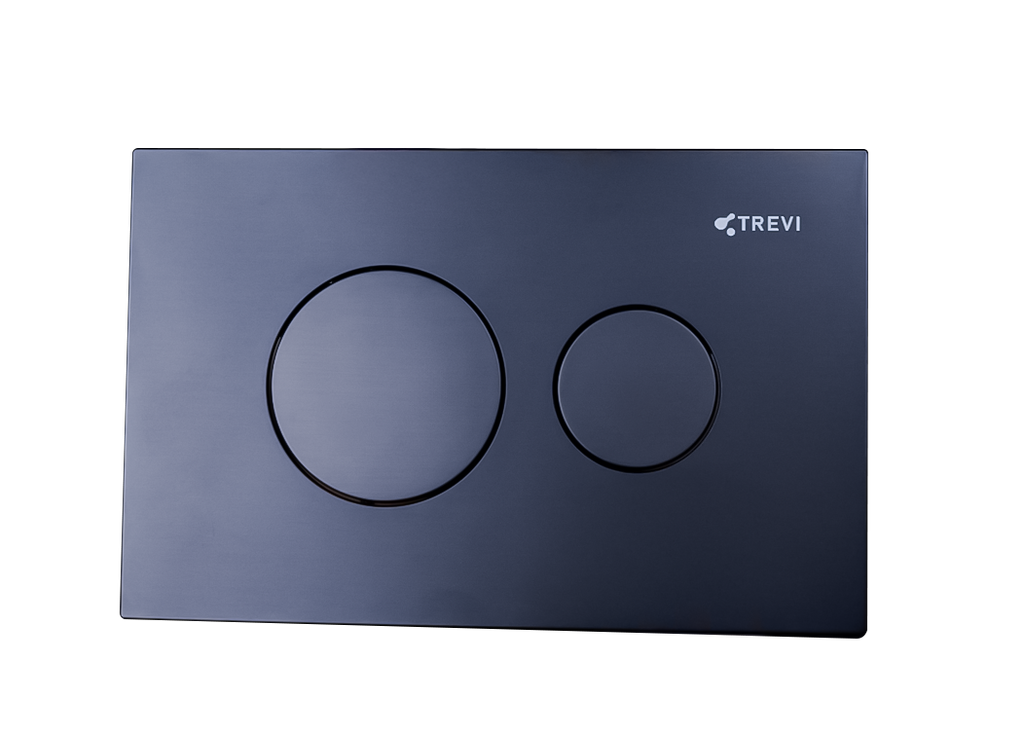 Mặt nạ nhấn xả, màu Brushed Grey, chất liệu ABS, hiệu Trevi TVA021BG