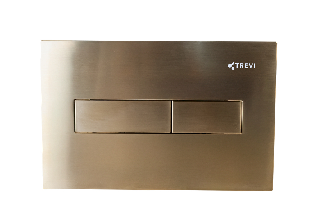 Mặt nạ nhấn xả, màu Brushed Gold, chất liệu ABS, hiệu Trevi TVA022BG