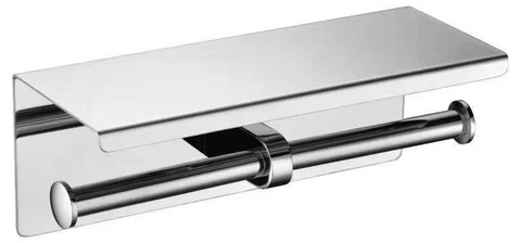 Lô giấy đôi có kệ, màu chrome, chất liệu Thép không gỉ, hiệu Trevi TVPH21007C