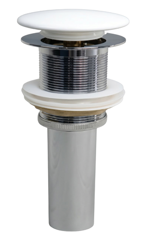 Nhấn xả lavabo mặt sứ không xả tràn, màu Trắng, chất liệu Đồng, hiệu Trevi TVPU6166W.