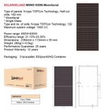  IZU SOLAR PANEL - Solardeland 630wp/30mm 