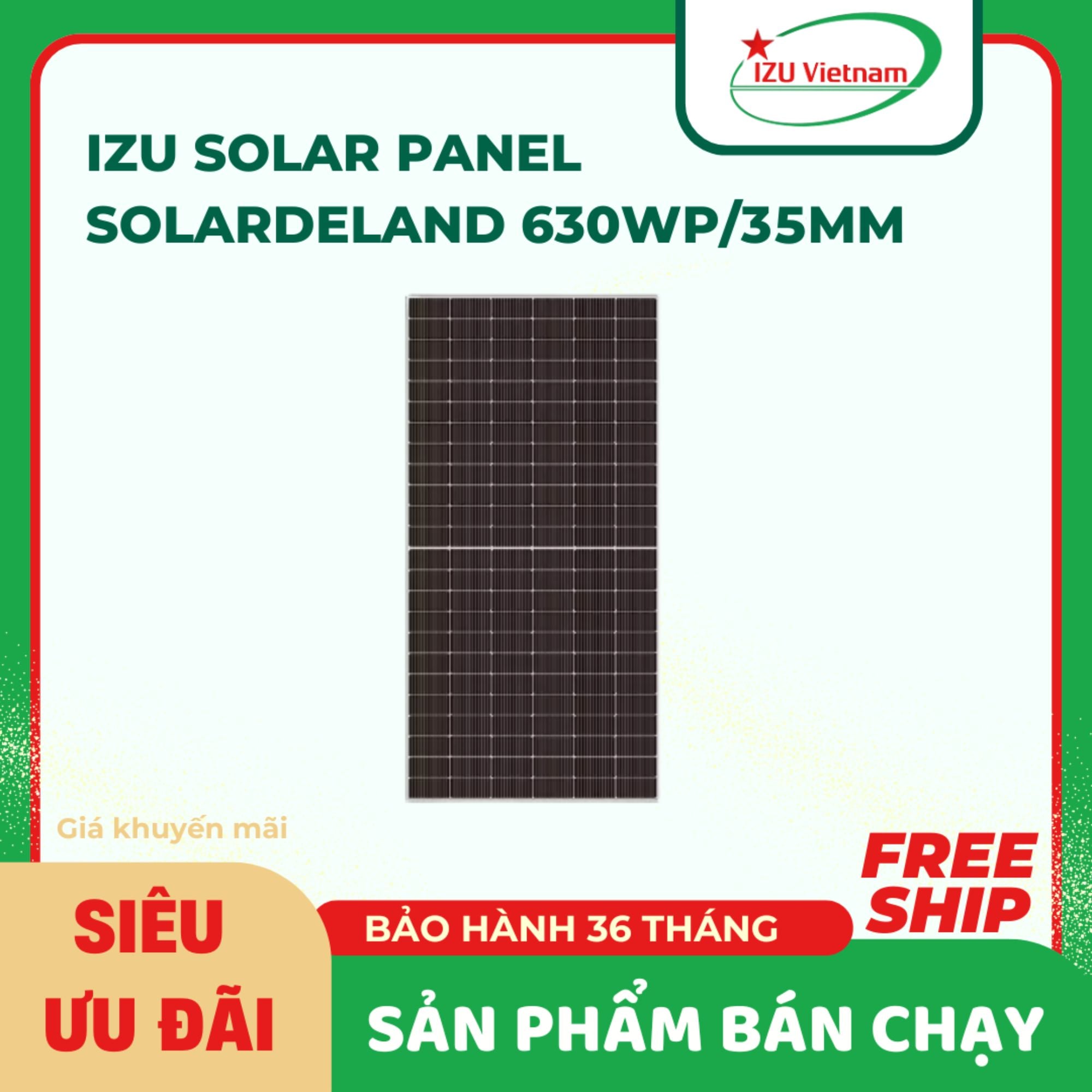 IZU SOLAR PANEL - Solardeland 630wp/35mm