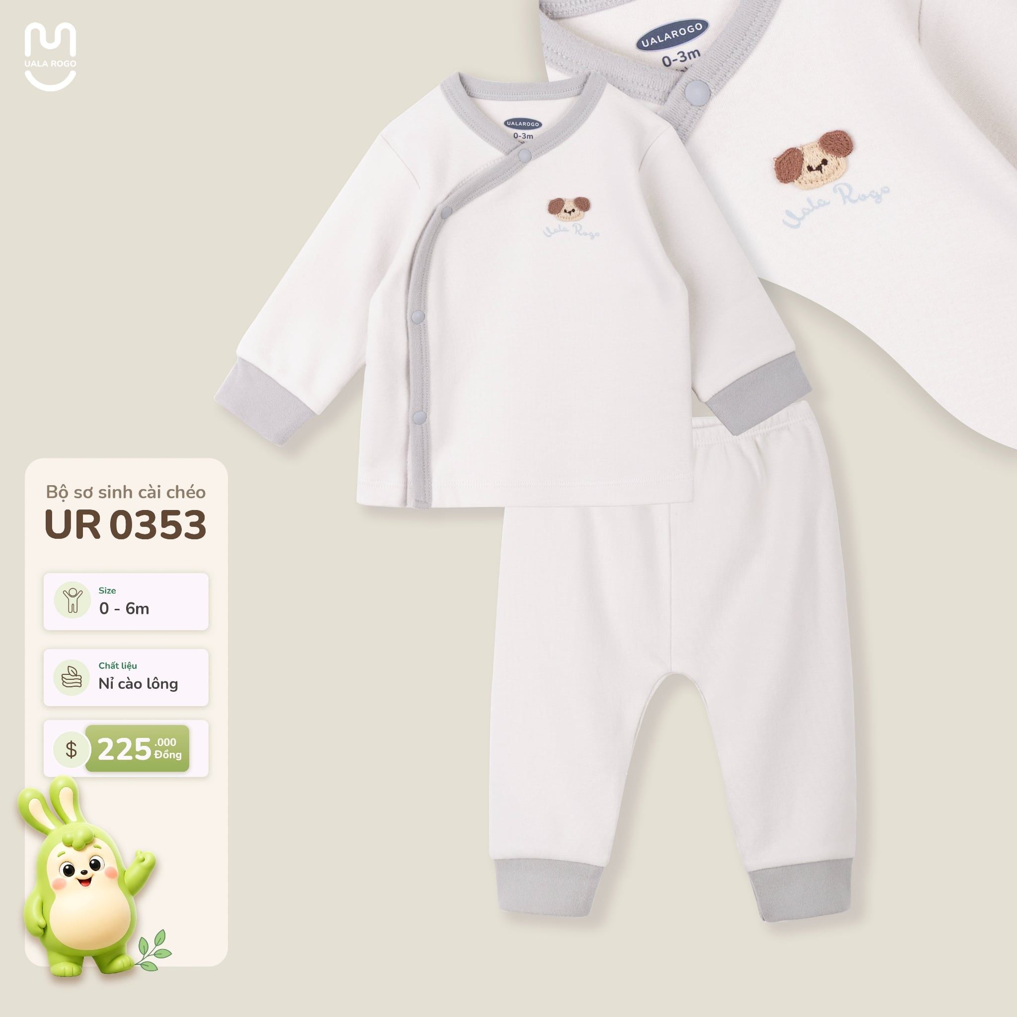 Bộ Sơ Sinh Cài Chéo UR 0353 