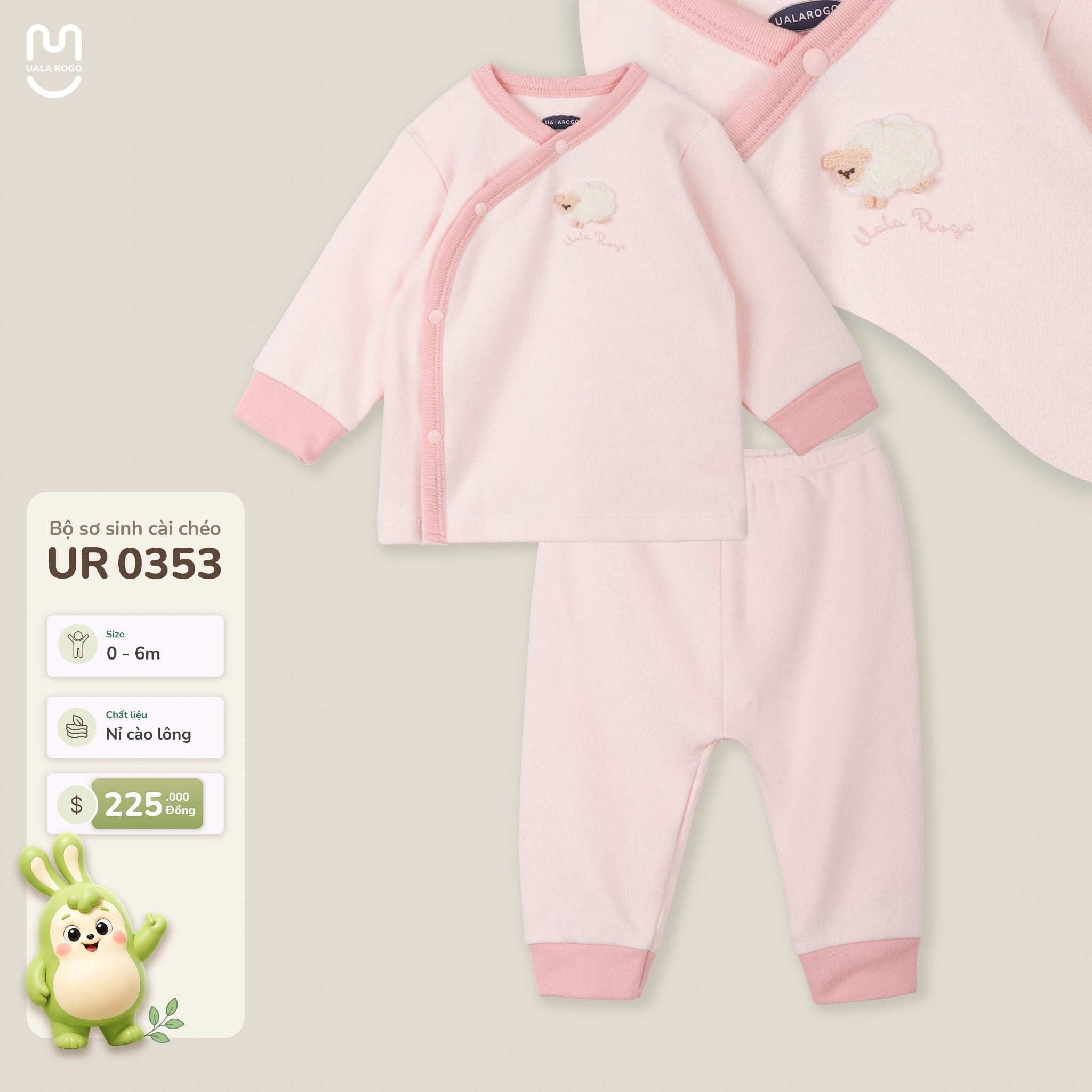  Bộ Sơ Sinh Cài Chéo UR 0353 