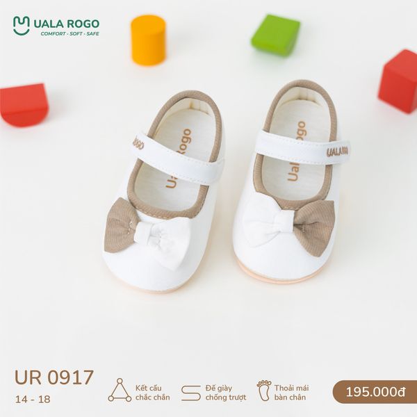 Giày Tập Đi Vải Mềm Thoáng Khí Thiết Kế Quai Dán Tiện Lợi UR 0917 