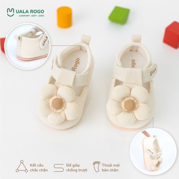  Giày Tập Đi Vải Mềm Thoáng Khí Thiết Kế Quai Dán Tiện Lợi UR 0920 