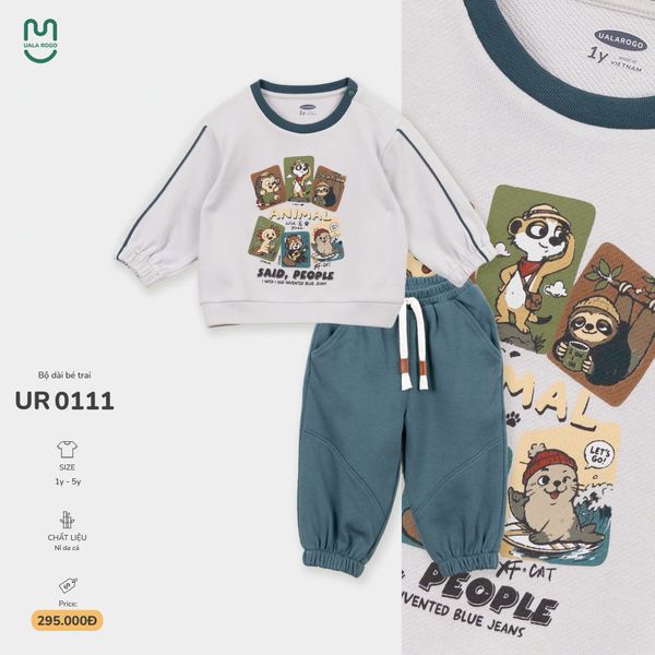  Bộ dài bé trai Nỉ da cá UR 0111 