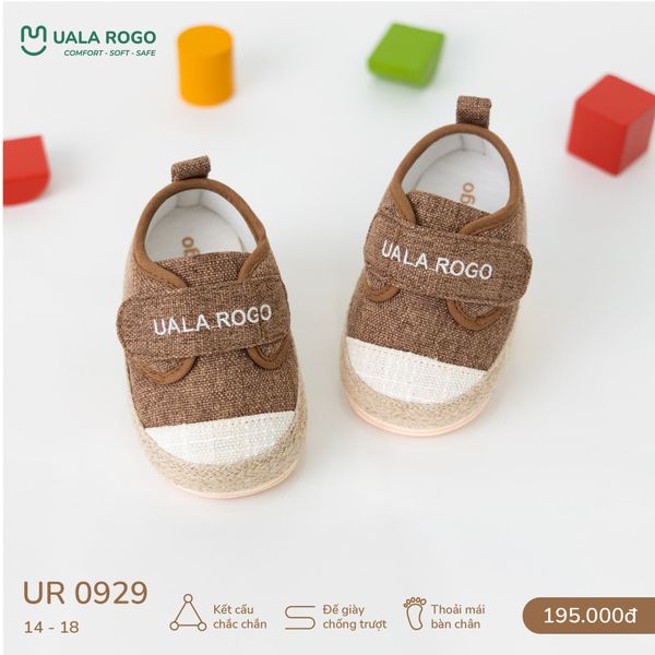  Giày Tập Đi Vải Mềm Thoáng Khí Thiết Kế Quai Dán Tiện Lợi UR 0929 