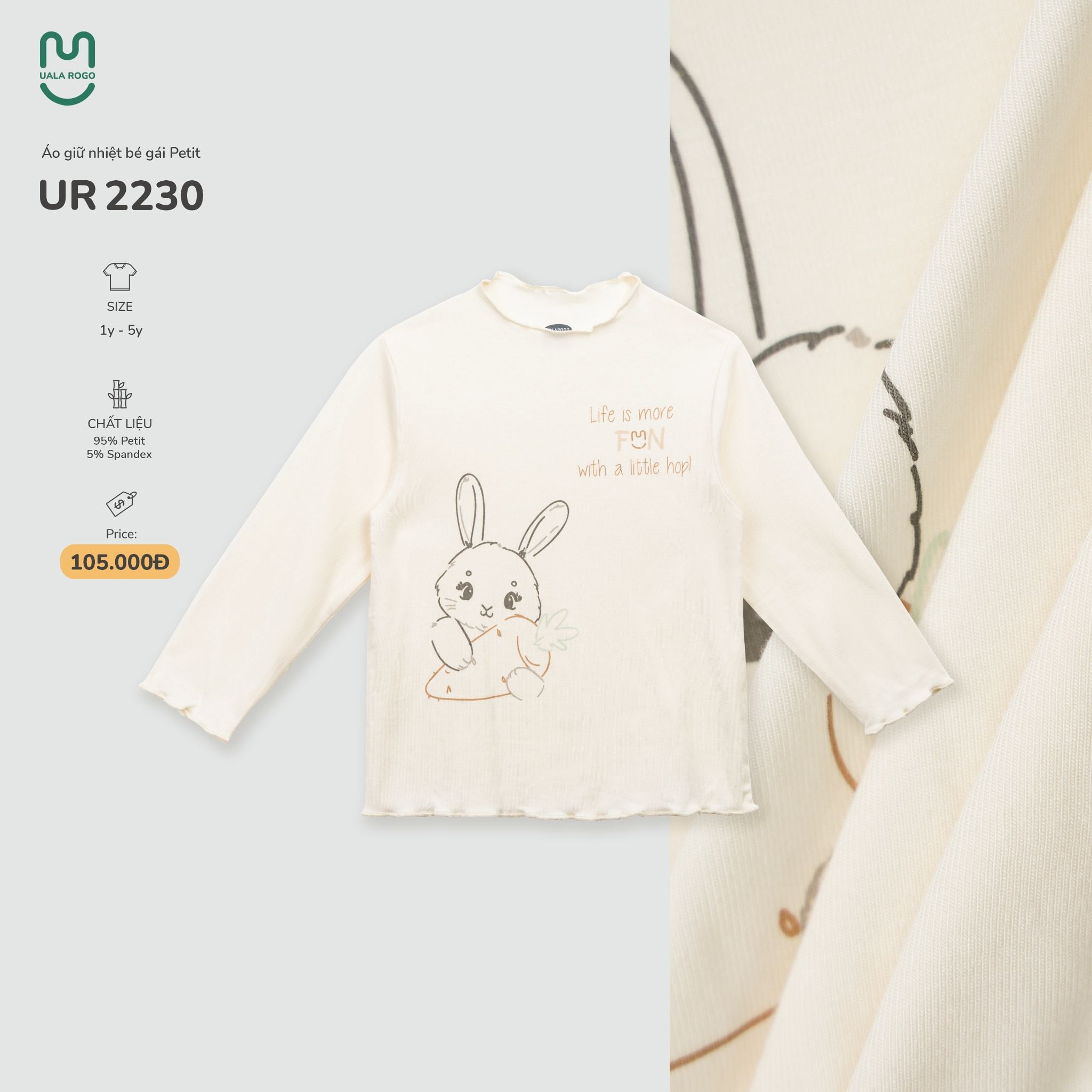  Áo giữ nhiệt bé gái Petit UR 2230 