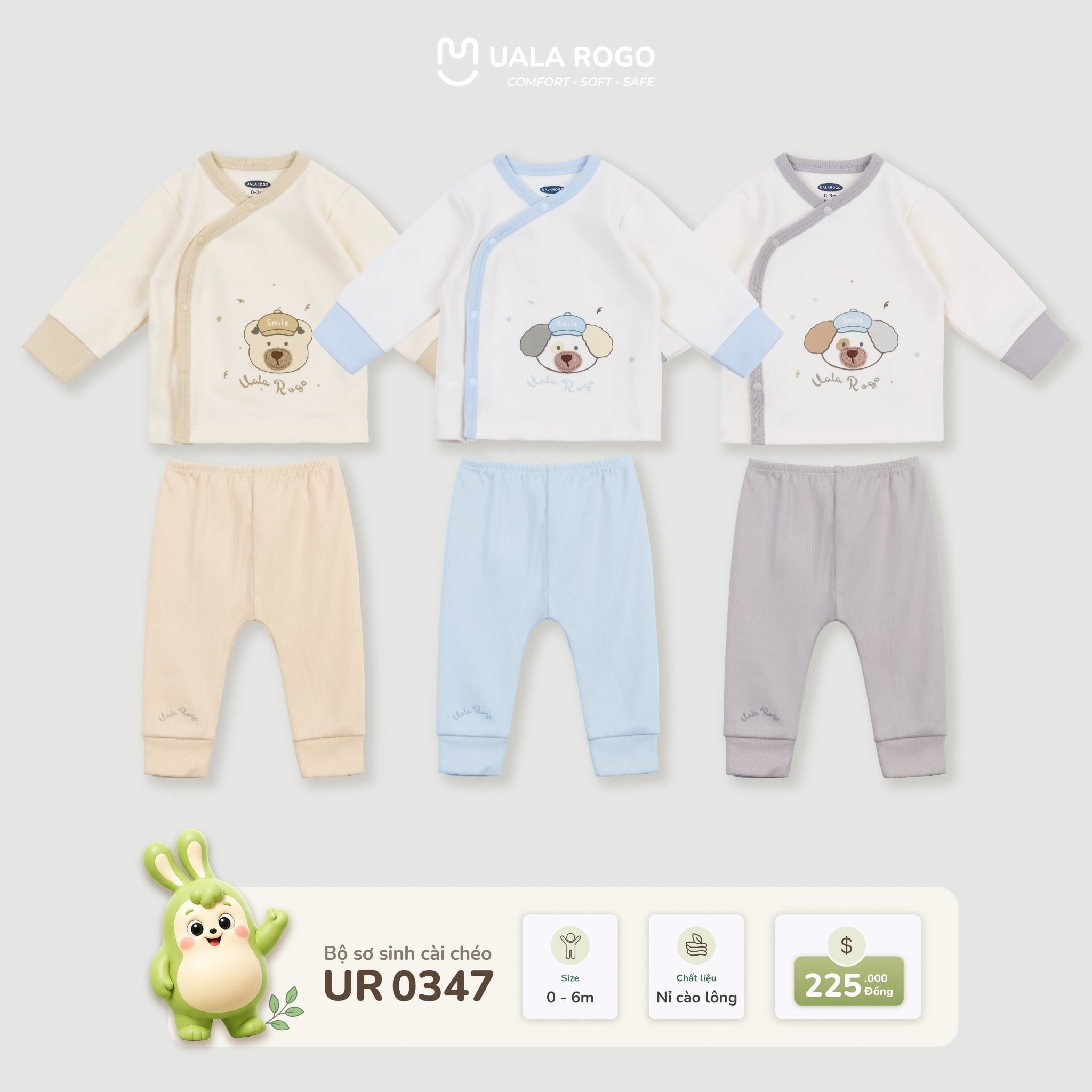  Bộ Sơ Sinh Cài Chéo UR 0347 