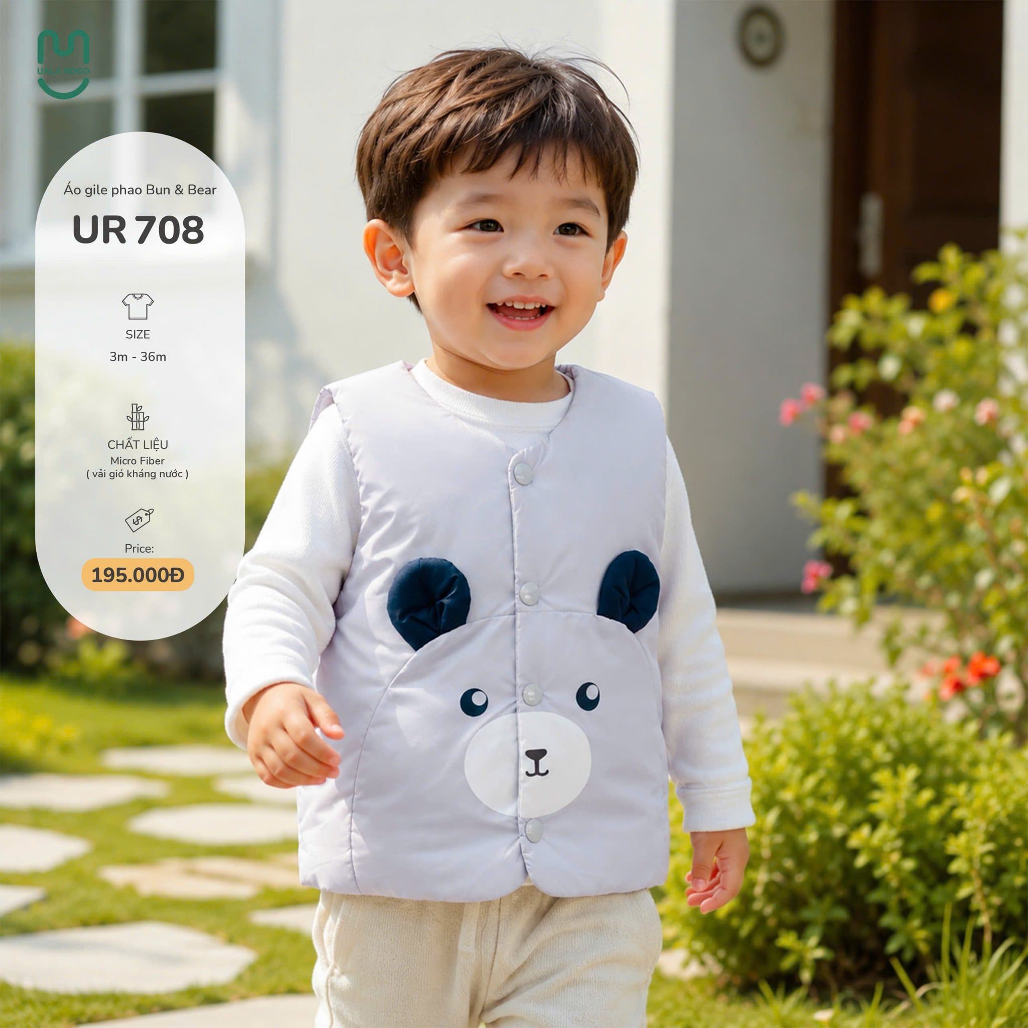  Áo gile phao Bun & Bear UR 708 