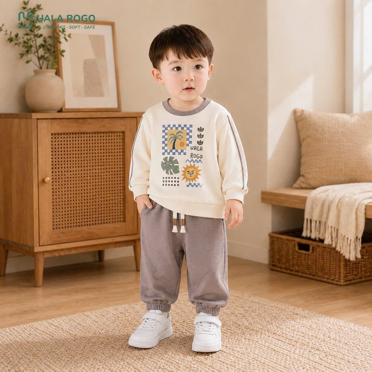  Bộ dài bé trai Nỉ da cá UR 0111 