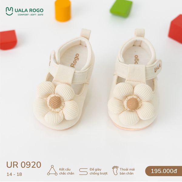  Giày Tập Đi Vải Mềm Thoáng Khí Thiết Kế Quai Dán Tiện Lợi UR 0920 