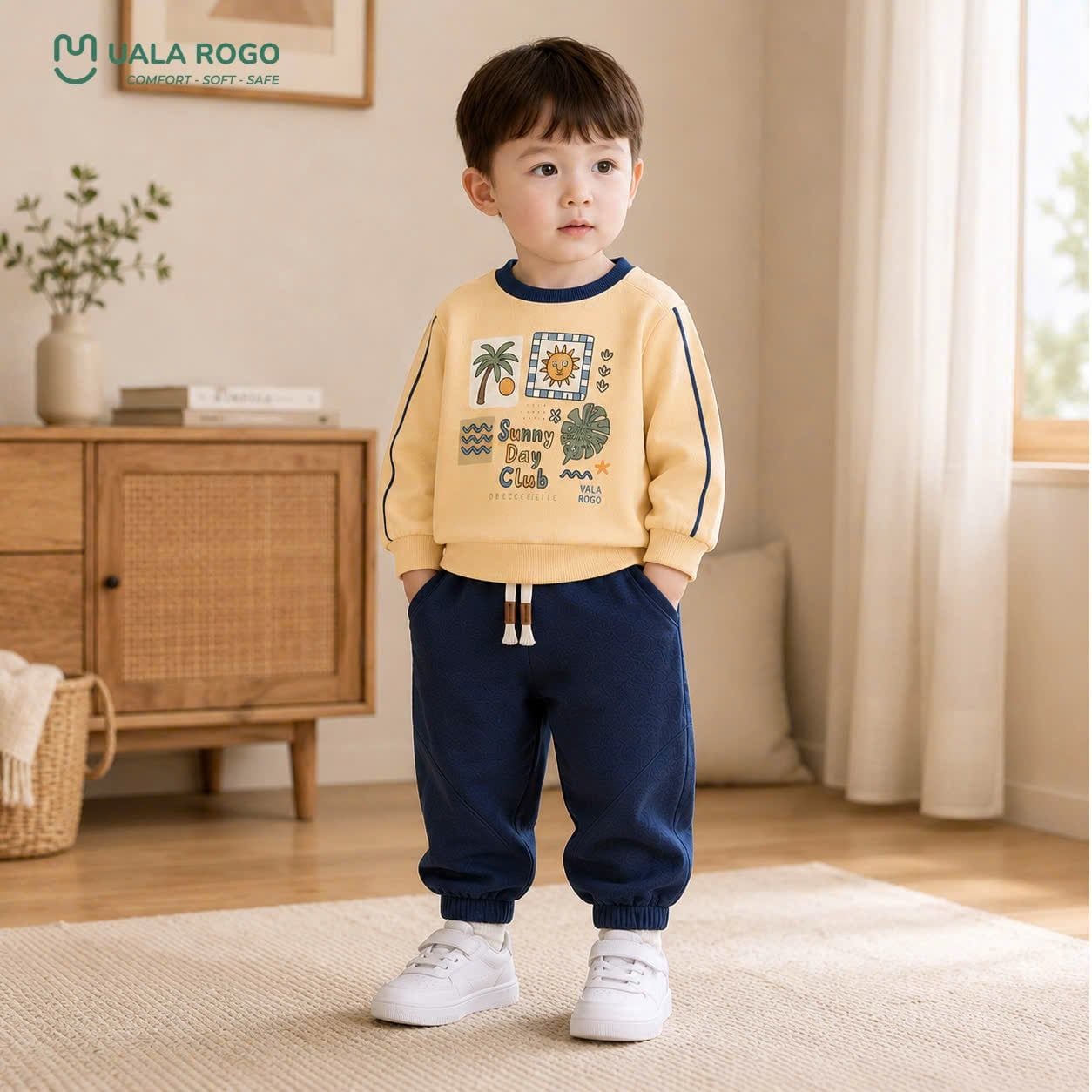  Bộ dài bé trai Nỉ da cá UR 0111 