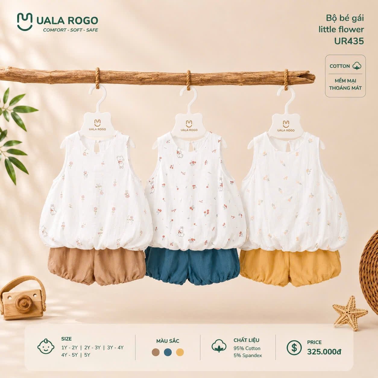  Bộ bé gái little flower UR 435 