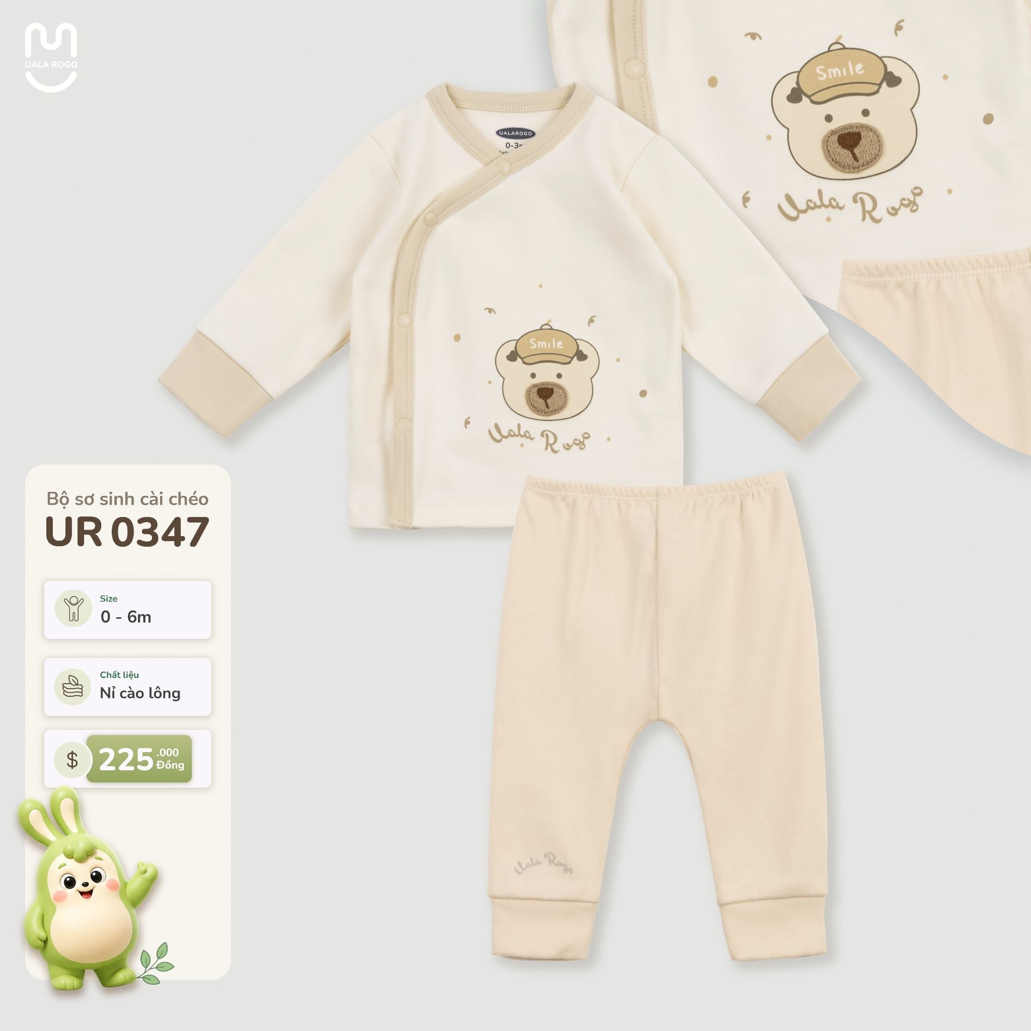  Bộ Sơ Sinh Cài Chéo UR 0347 