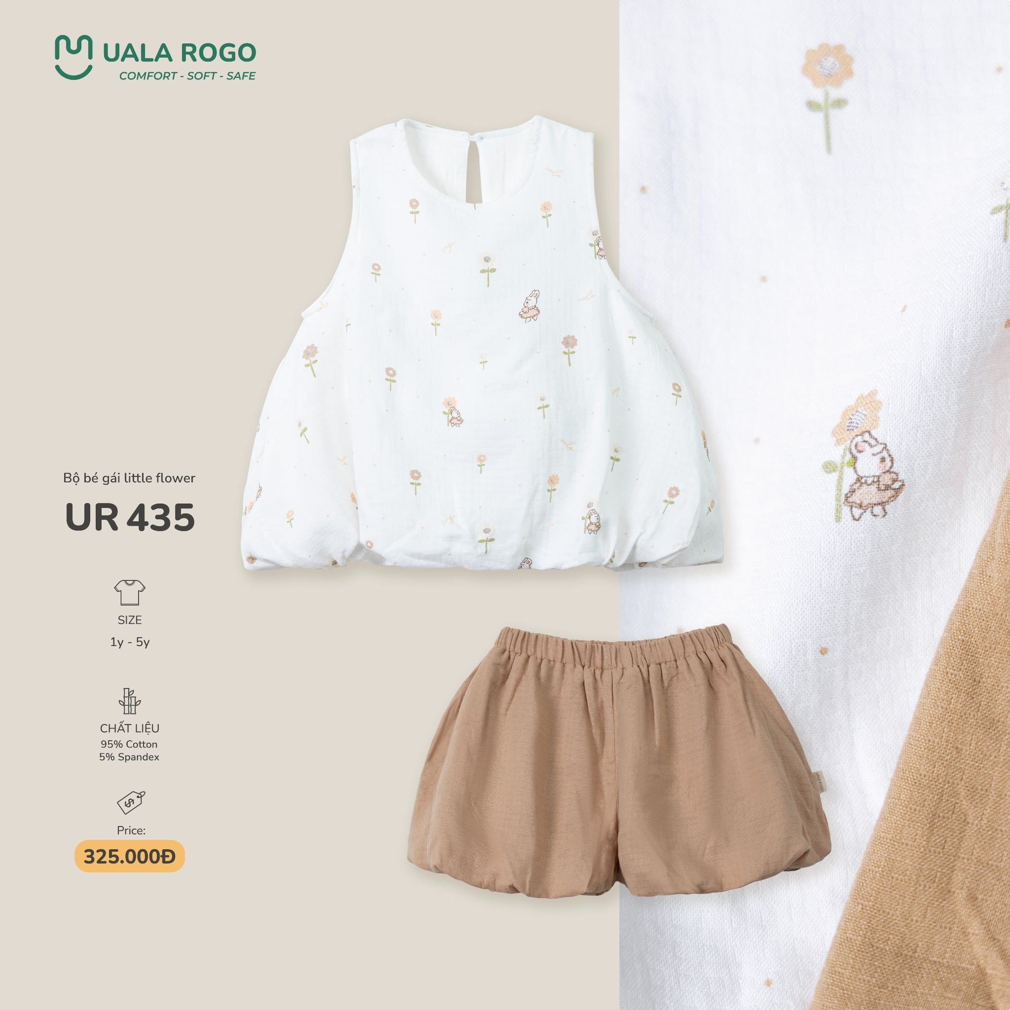  Bộ bé gái little flower UR 435 