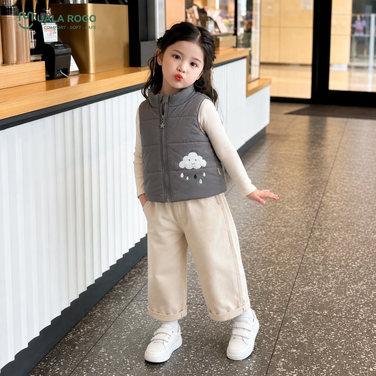  Áo gile chần bông UR 818 