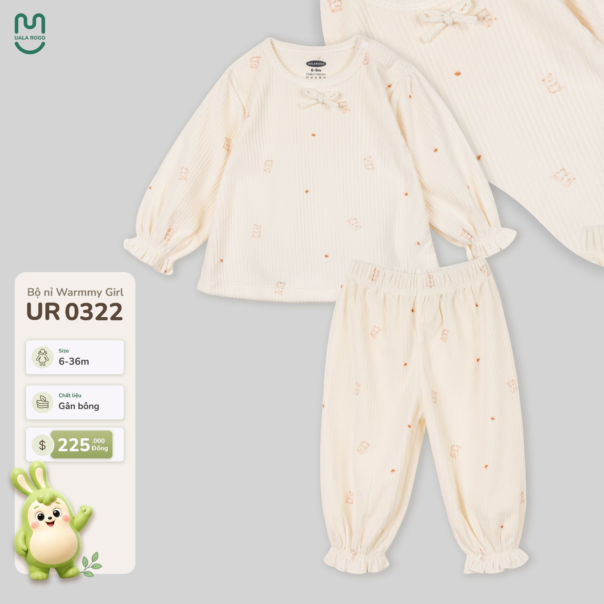  Bộ nỉ Warmmy Girl UR 0322 