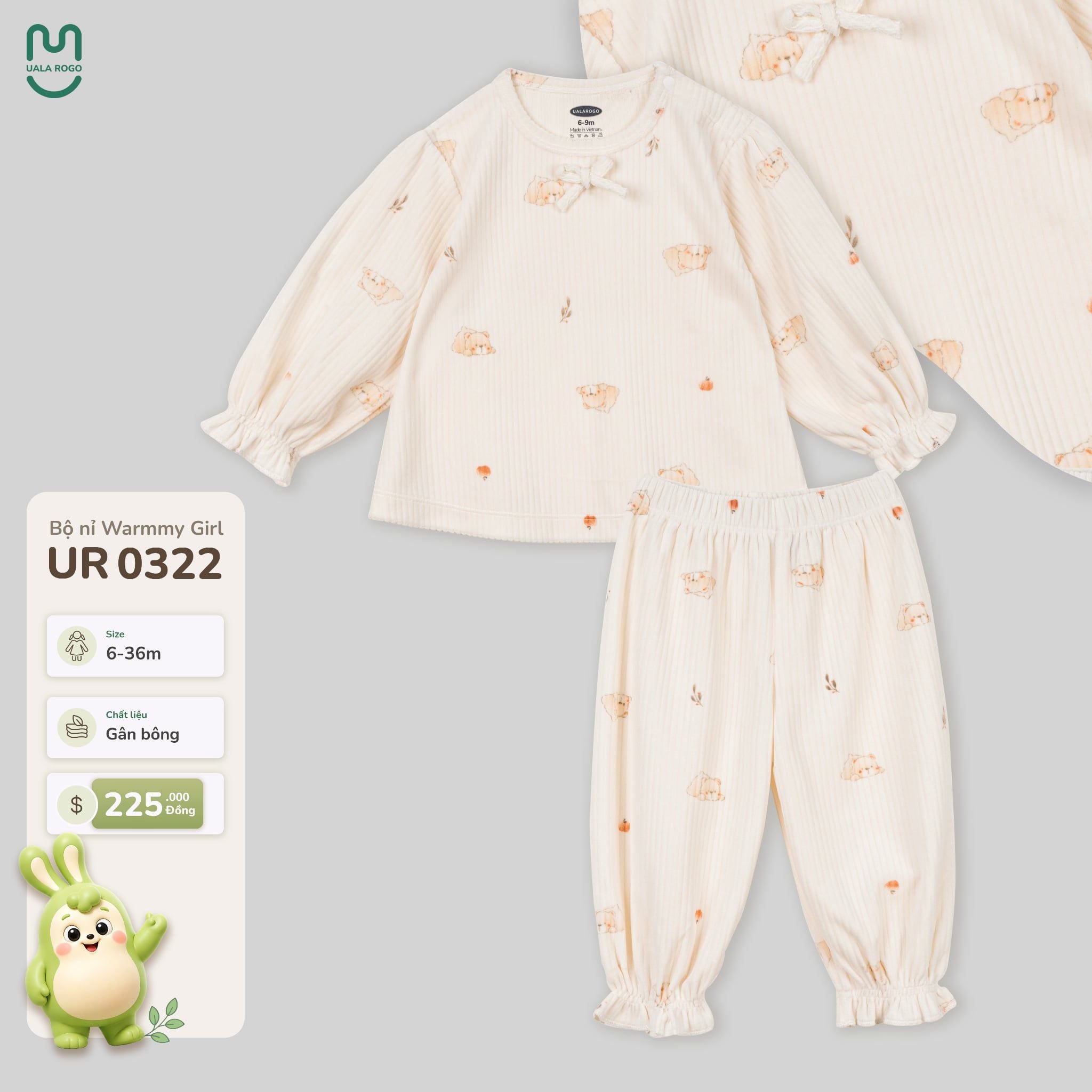  Bộ nỉ Warmmy Girl UR 0322 