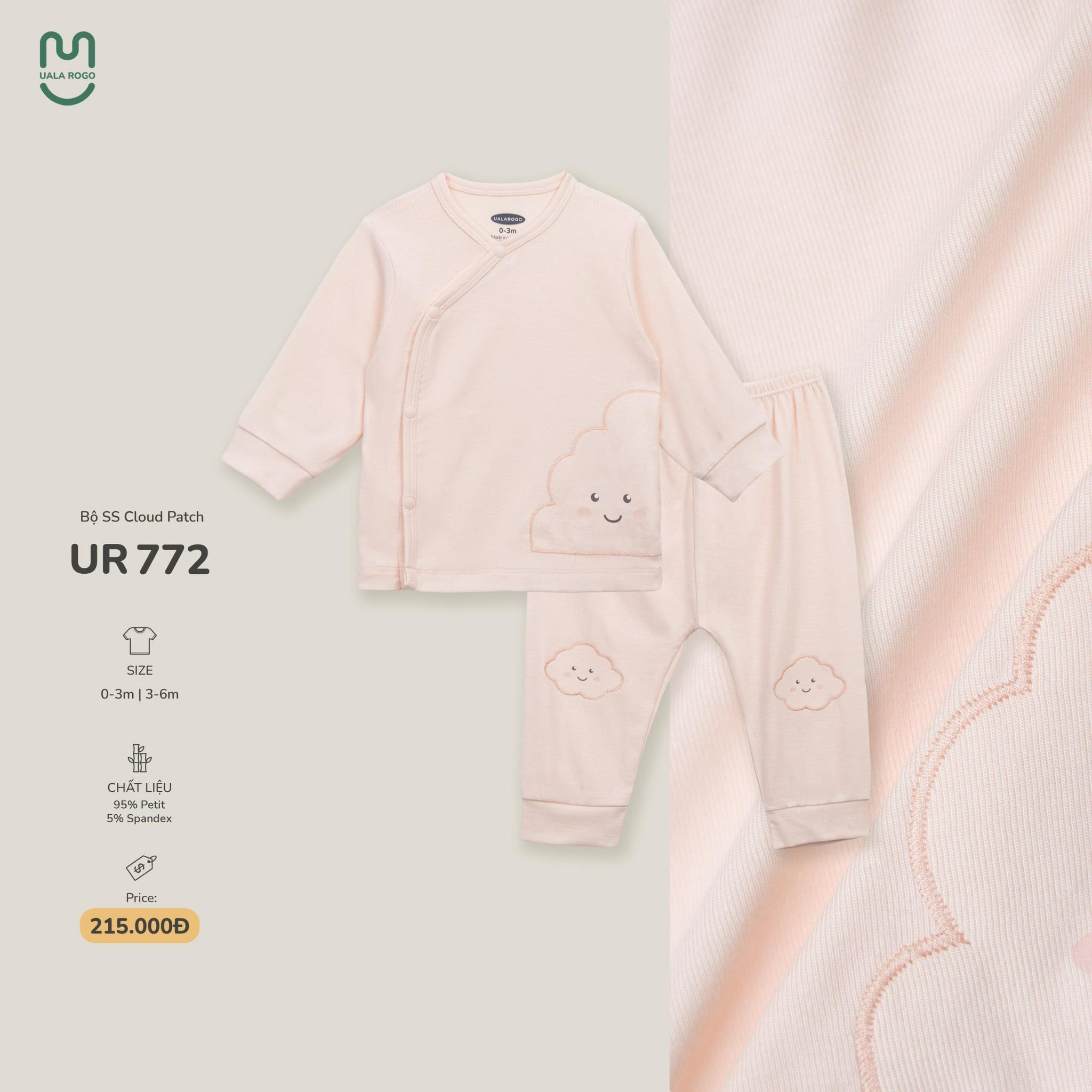  Bộ Sơ Sinh cài chéo Cloud Patch UR 772 