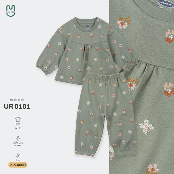  Bộ dài bé gái Nỉ da cá UR 0101 