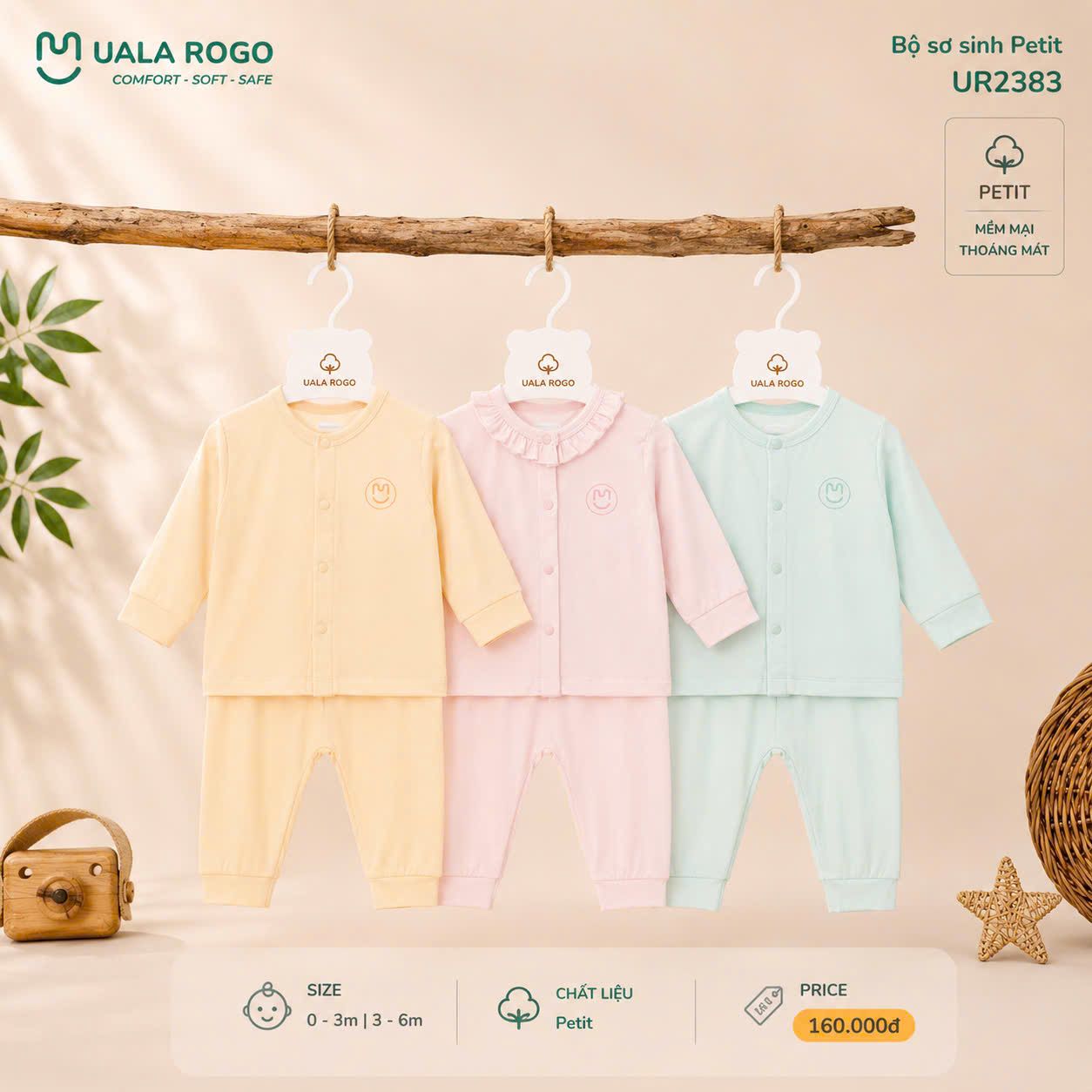  Bộ Dài Tay Sơ Sinh 2383 