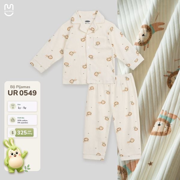  Bộ Pijamas dài tay họa tiết xinh xắn Uala Rogo UR 0549 