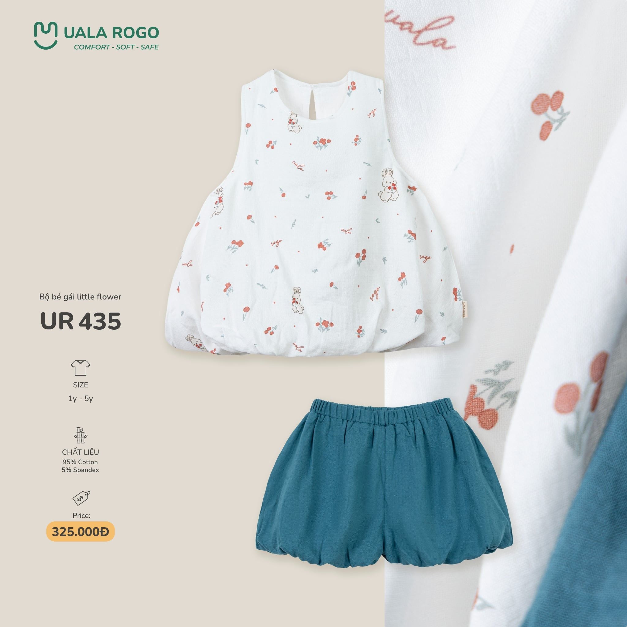  Bộ bé gái little flower UR 435 