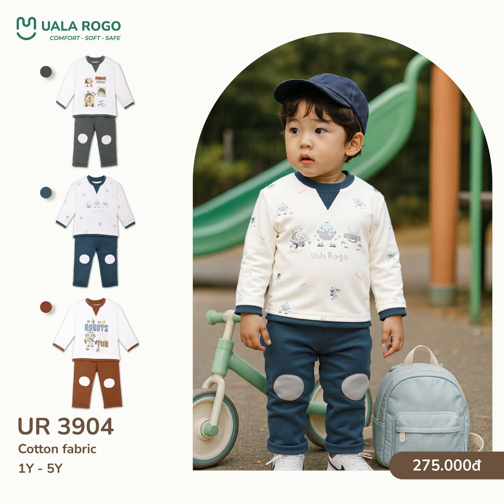  Bộ Dài Tay Họa Tiết Cho Bé UR 3904 