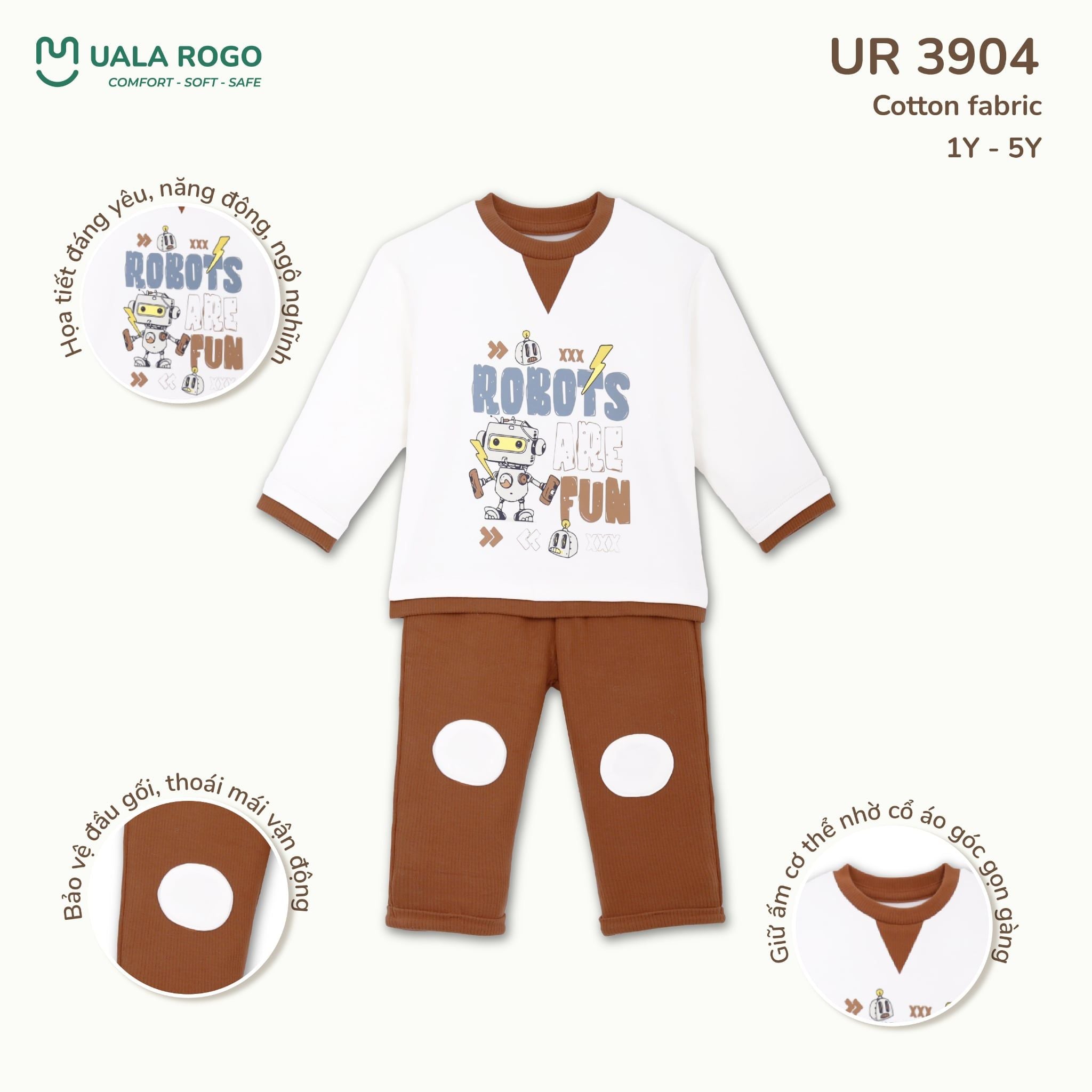  Bộ Dài Tay Họa Tiết Cho Bé UR 3904 